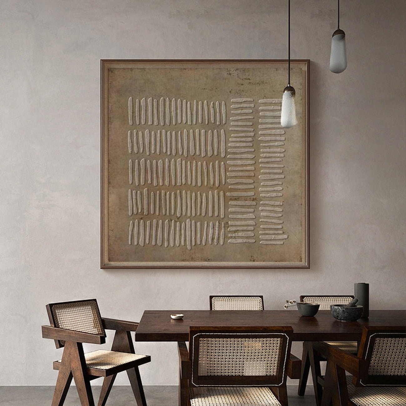 Wabi - Sabi Earth Tone Abstract Wall Art EC0024 - Viral Wall Art